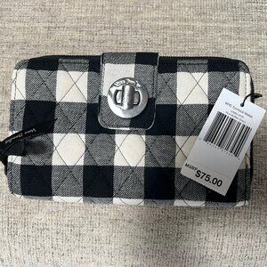 NWT Vera Bradley Buffalo Check RFID Wallet